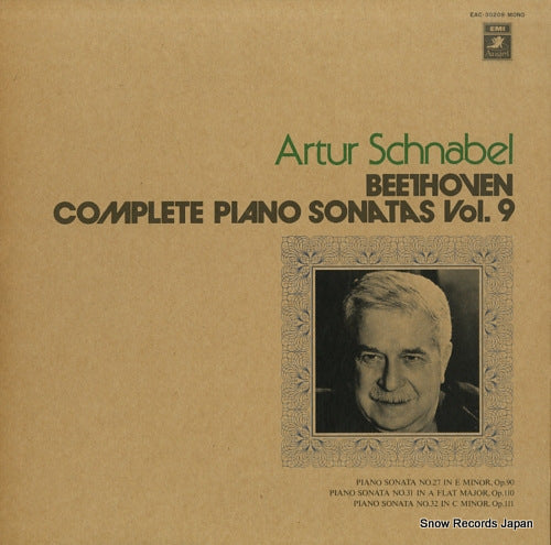 SCHNABEL, ARTUR beethoven; complete piano sonatas vol.9 EAC-30209
