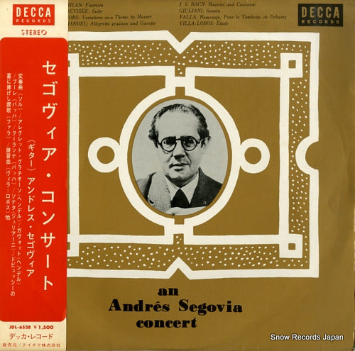 SEGOVIA, ANDRES an andres segovia concert JDL6528
