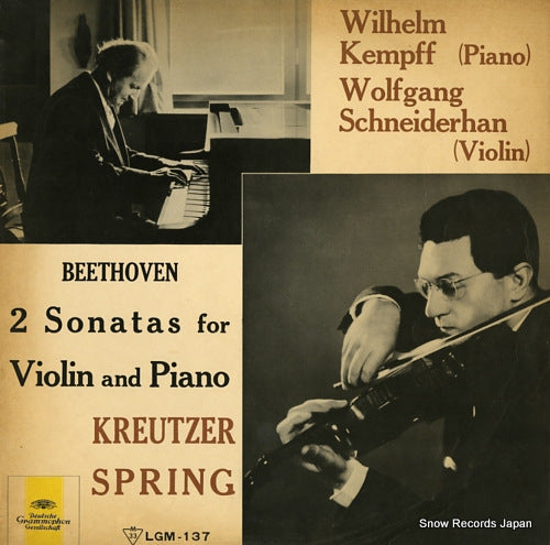 SCHNEIDERHAN, WOLFGANG beethoven; sonata for violin and piano no.9 "kreutzer" LGM-137