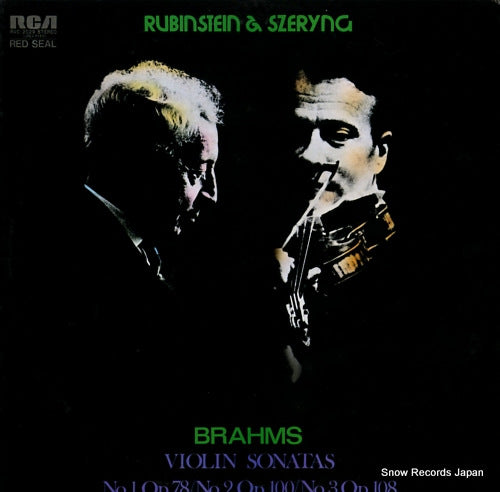 RUBINSTEIN, ARTUR, AND HENRYK SZERYNG brahms; violin sonatas no.1 op.78, no.2 op.100, no.3 op.108 RVC-2029
