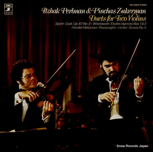 PERLMAN, ITZHAK, AND PINCHAS ZUKERMAN duets for two violins EAC-80402