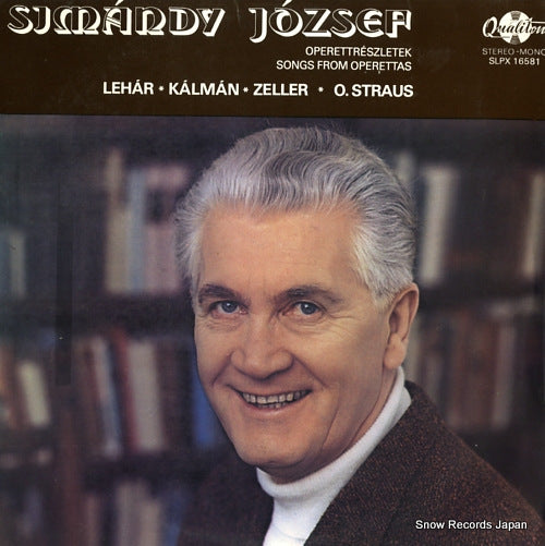 SIMANDY, JOZSEF songs from operettas SLPX16581