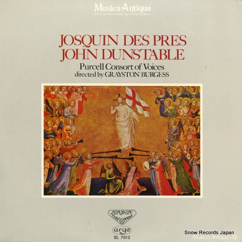 BURGESS, GRAYSTON josquin des pres john dunstable SL7012