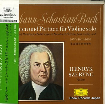 SZERYNG, HENRYK bach; 6 sonaten und partiten fur violine solo MG-9026