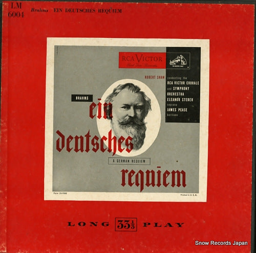 SHAW, ROBERT brahms; a german requiem LM6004