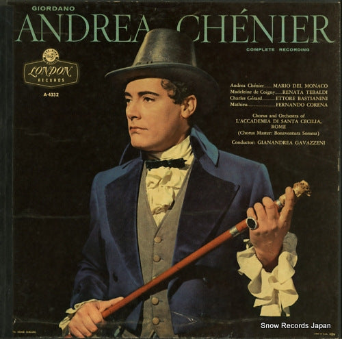 GAVAZZENI, GIANANDREA giordano; andrea chenier(complete recording) A-4332/X.5399-5401