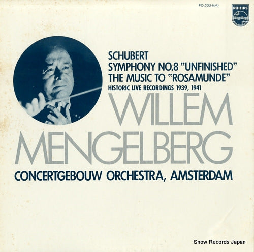 MENGELBERG, WILLEM schubert; symphony no.8 "unfinished" PC-5554(M)