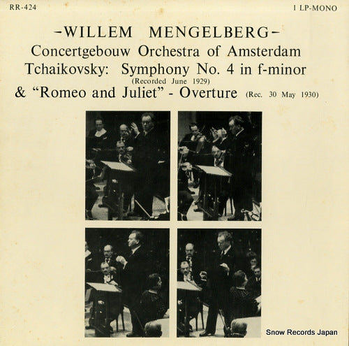 MENGELBERG, WILLEM tchaikovsky; symphony no.4 in f-minor RR-424