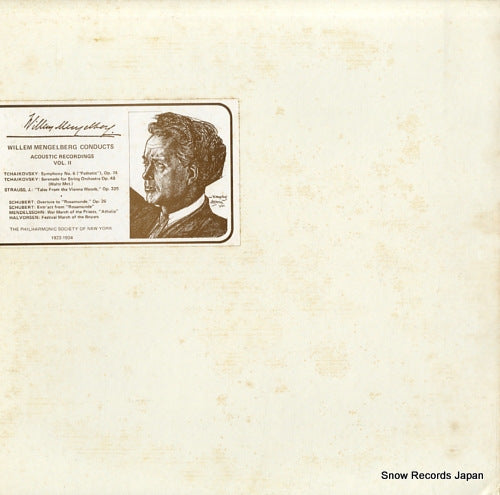MENGELBERG, WILLEM tchaikovsky; symphony no.6 "pathetic" PM.7