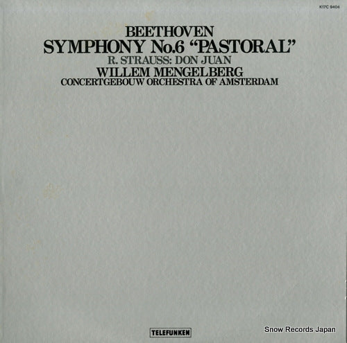 MENGELBERG, WILLEM beethoven; symphony no.6 "pastoral" K17C9404