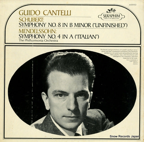 CANTELLI, GUIDO schubert; symphony no.8 "unfinished" 60002 / M-60002