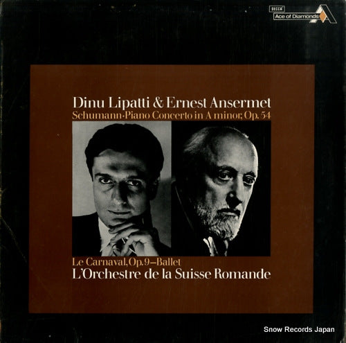 LIPATTI, DINU, AND ERNEST ANSERMET schumann; piano concerto in a minor SDD271