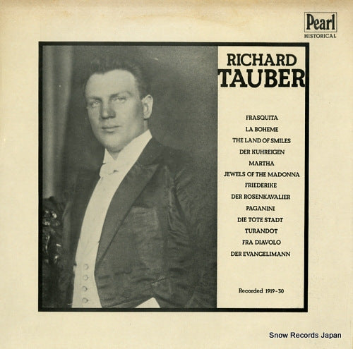 TAUBER, RICHARD richard tauber in opera and operetta GEMM214