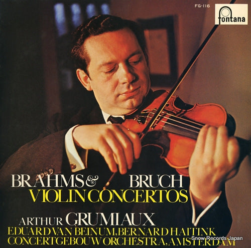 GRUMIAUX, ARTHUR brahms; violin concertos in d major op.77 FG-116
