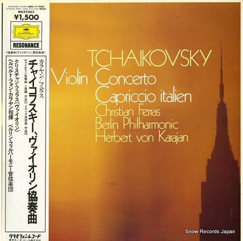 KARAJAN, HERBERT VON tchaikovsky; violin concerto MGX7063