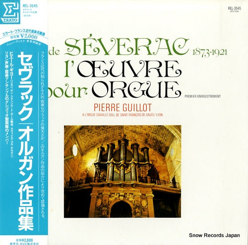 GUILLOT, PIERRE severac; l'oeuvre pour orgue REL-3545
