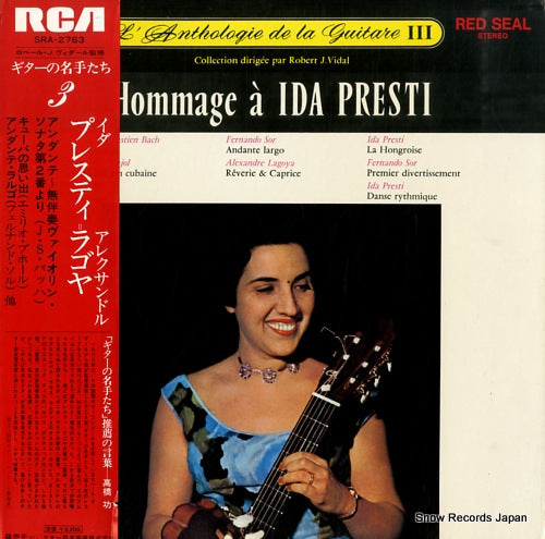 PRESTI, IDA, AND ALEXANDRE LAGOYA l'anthologie de la guitare 3 SRA-2763
