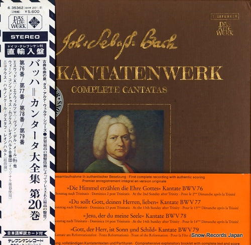 HARNONCOURT, NIKOLAUS bach; complete cantatas vol.20 6.35362