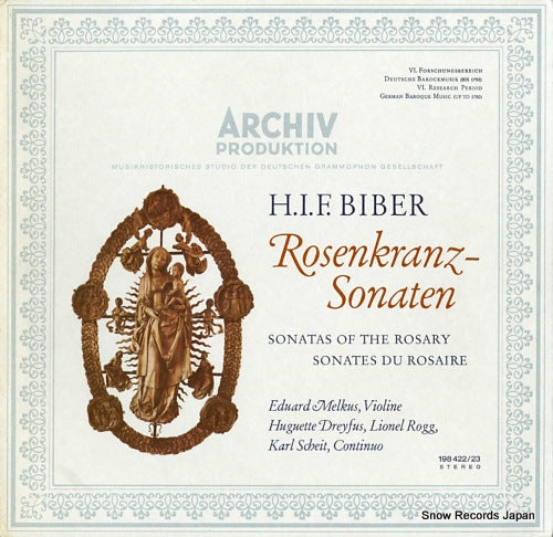 MELKUS, EDUARD h.i.f. biber; sonatas of the rosary 198422