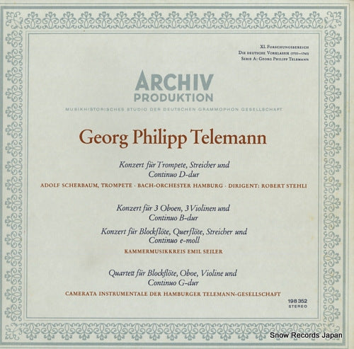 V/A telemann; 3 konzerte / 1 quartett 198352