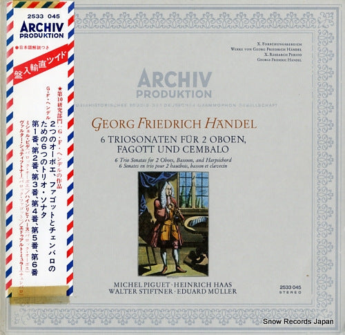 V/A handel; 6 triosonaten fur 2 oboen, fagott und cembalo 2533045