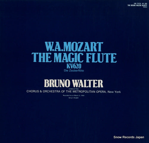 WALTER, BRUNO mozart; the magic flute kv620 OB-7379-81-BS