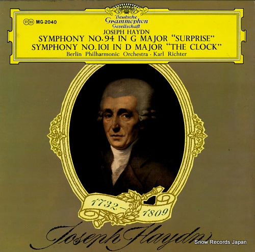 RICHTER, KARL haydn; symphony no.94 "surprise", symphony no.101 "the clock" MG-2040