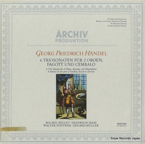V/A handel; 6 triosonaten fur 2 oboen, fagott und cembalo 2533045