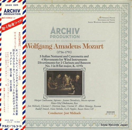 MICHAELS, JOST mozart; italian notturni and canzonetta 2533025