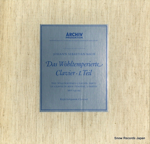KIRKPATRICK, RALPH bach; das wohltemperierte klavier 2708006/198311/12