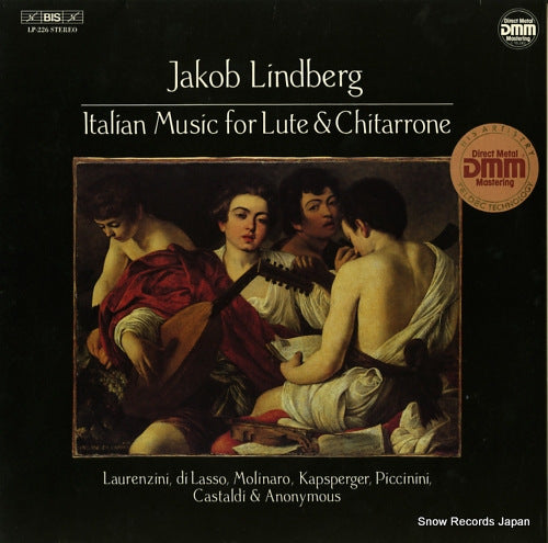 LINDBERG, JAKOB italian music for lute & chitarrone LP-226
