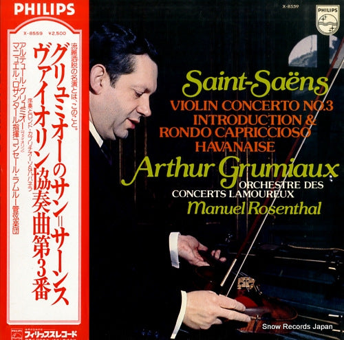 GRUMIAUX, ARTHUR saint saens; violin concerto no.3  X-8559