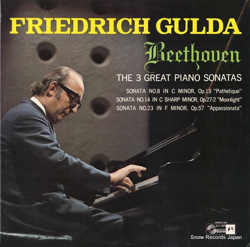GULDA, FRIEDRICH beethoven; the 3 great piano sonatas CHJ(S)-30002