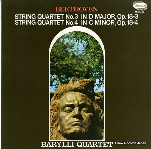 BARYLLI QUARTET beethoven; string quartet no.3 & no.4 MR5089