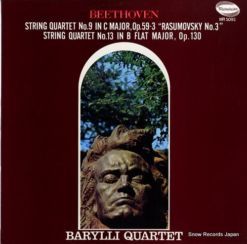 BARYLLI QUARTET beethoven; string quartet no.9 "rasumovsky no.3" MR5093