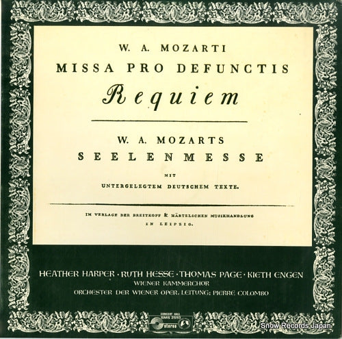 COLOMBO, PIERRE mozart; requiem SMS2593