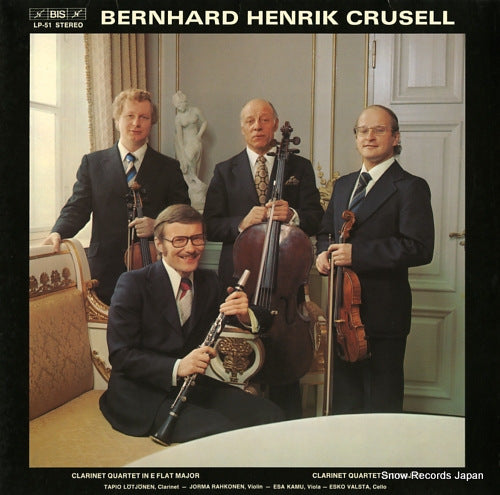 LOTJONEN, TAPIO crusell; clarinet quartet BIS-LP-51