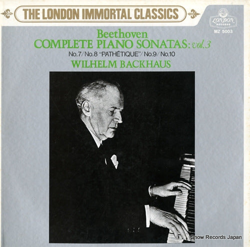 BACKHAUS, WILHELM beethoven; complete piano sonatas vol.3 MZ5003