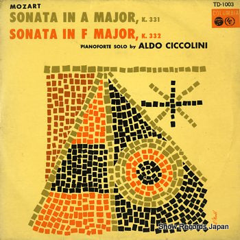 CICCOLINI, ALDO mozart; sonata in a major k.331 TD-1003