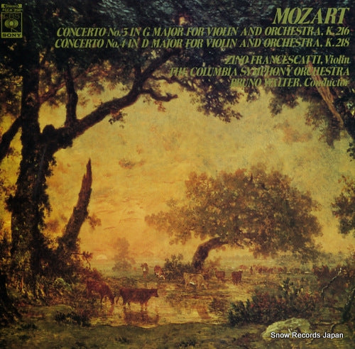 WALTER, BRUNO mozart; concerto no.3 in g major for violin and orchestra, k.216 FCCA298