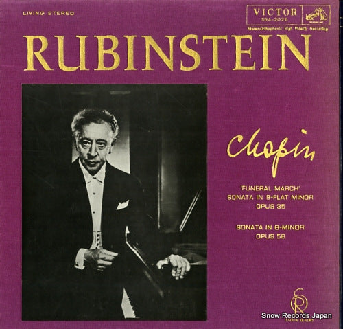 RUBINSTEIN, ARTUR chopin; "funeral march" sonata in b-flat minor op.35 SRA-2026