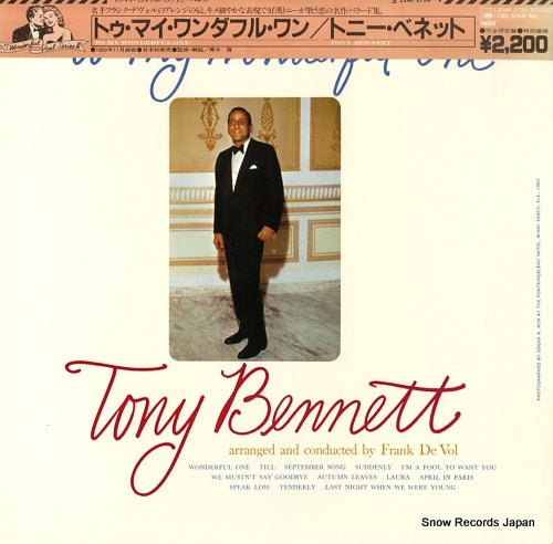 BENNETT, TONY to my wonderful one 22AP2724