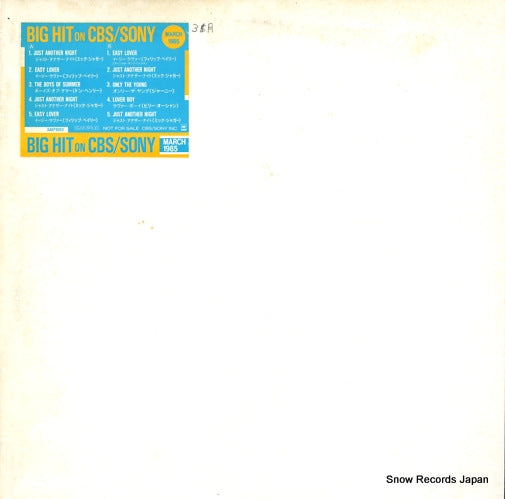V/A big hit on cbs / sony march 1985 XAAP90073 / XAKP90031