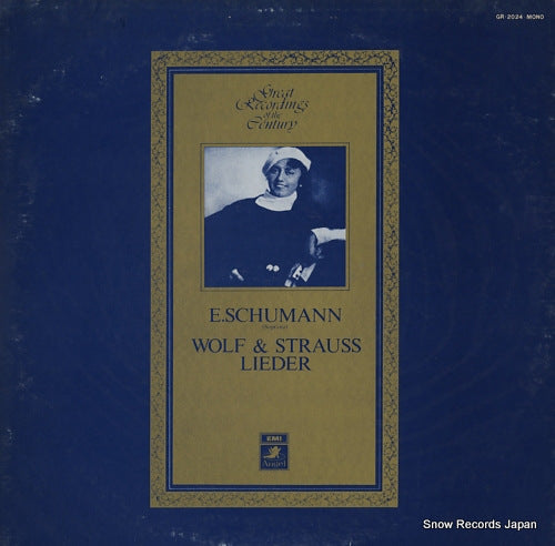 SCHUMANN, ELISABETH wolf & r.strauss; lieder GR-2024