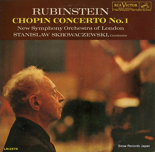 RUBINSTEIN, ARTHUR chopin; concerto no.1 LM-2575