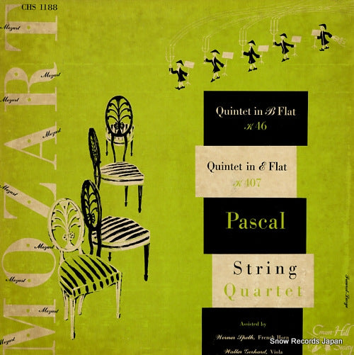 PASCAL STRING QUARTET, THE mozart; quintet in e flat, in b flat CHS1188