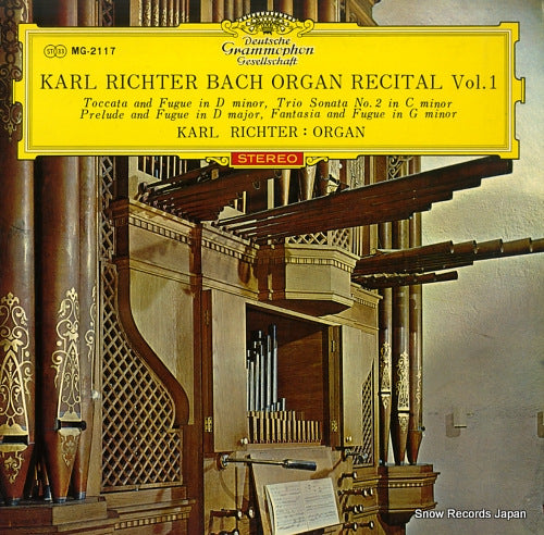 RICHTER, KARL bach organ recital vol.1 MG-2117