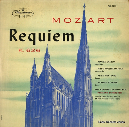 SCHERCHEN, HERMANN mozart; requiem in d minor k.626 WL5233