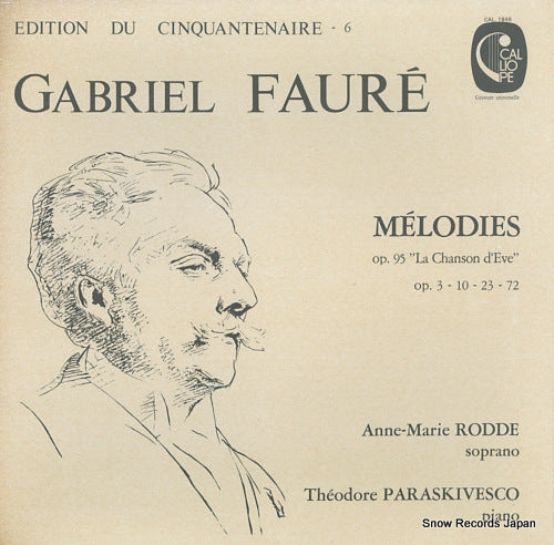RODDE, ANNE-MARIE faure; melodies op.95 CAL.1846