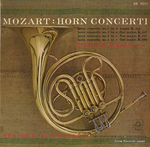BRAIN, DENNIS mozart; horn concerti AB7011